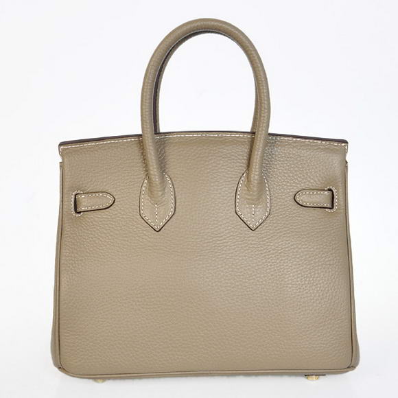 Super A Replica Hermes Birkin 25CM Tote Bags Togo Leather Dark Grey Silver 60799 - Click Image to Close